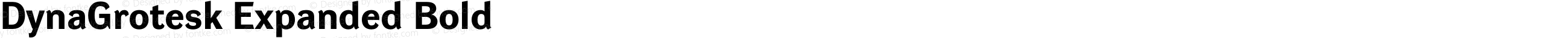 DynaGrotesk Expanded Bold