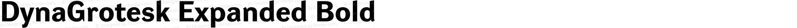 DynaGrotesk Expanded Bold