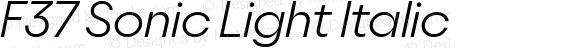 F37 Sonic Light Italic