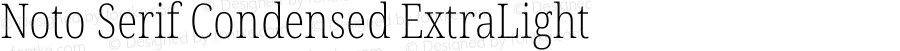 Noto Serif Condensed ExtraLight