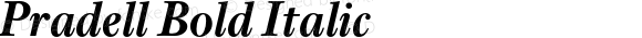 Pradell Bold Italic