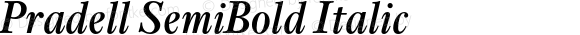 Pradell SemiBold Italic