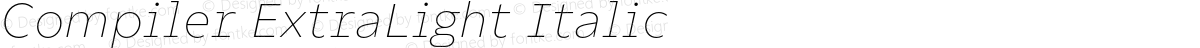 Compiler ExtraLight Italic