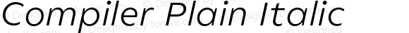 Compiler Plain Italic