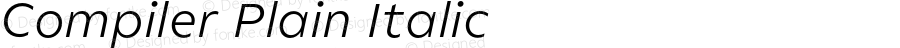 Compiler Plain Regular Italic