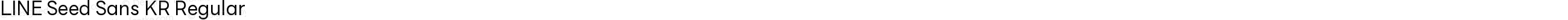 LINE Seed Sans KR Regular
