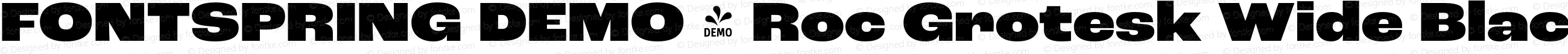 FONTSPRING DEMO - Roc Grotesk Wide Black Regular