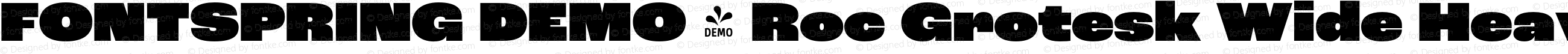 FONTSPRING DEMO - Roc Grotesk Wide Heavy Regular