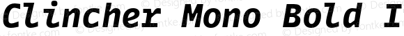 Clincher Mono Bold Italic Regular