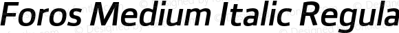 Foros Medium Italic