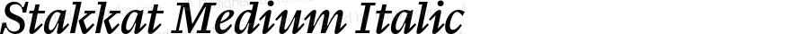 Stakkat Medium Italic