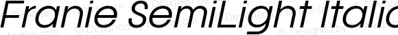 Franie SemiLight Italic