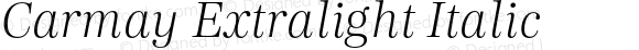 Carmay Extralight Italic
