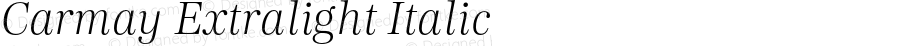 Carmay Extralight Italic