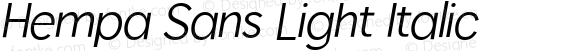 Hempa Sans Light Italic