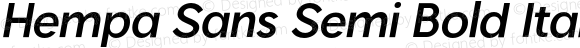 Hempa Sans Semi Bold Italic