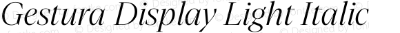 Gestura Display Light Italic