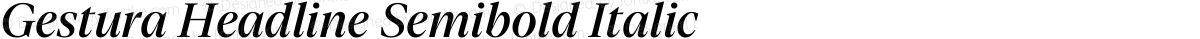 Gestura Headline Semibold Italic