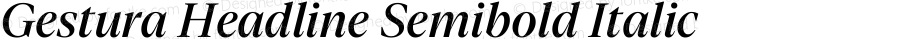 Gestura Headline Semibold Italic