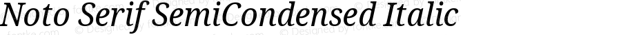 Noto Serif SemiCondensed Italic