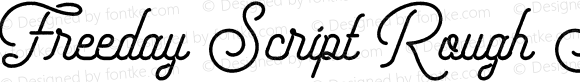 Freeday Script Rough Solid SemiBold Version 1.000