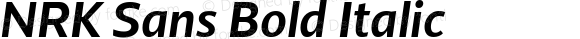 NRK Sans Bold Italic
