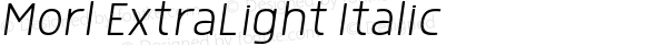 Morl ExtraLight Italic