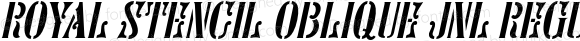 Royal Stencil Oblique JNL Regular Version 1.000 - 2023 initial release