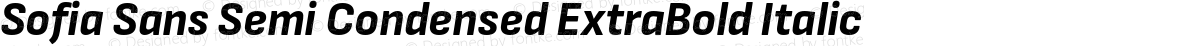 Sofia Sans Semi Condensed ExtraBold Italic