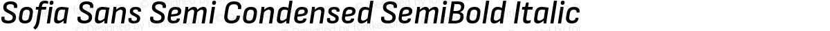 Sofia Sans Semi Condensed SemiBold Italic