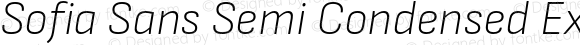 Sofia Sans Semi Condensed ExtraLight Italic