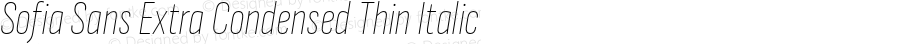 Sofia Sans Extra Condensed Thin Italic