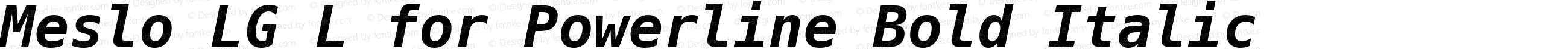 Meslo LG L Bold Italic for Powerline