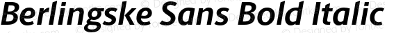 Berlingske Sans Bold Italic