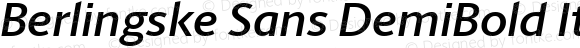 Berlingske Sans DemiBold Italic
