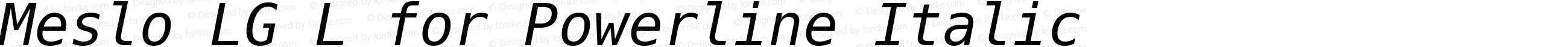 Meslo LG L for Powerline Italic