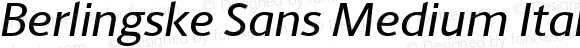 Berlingske Sans Medium Italic