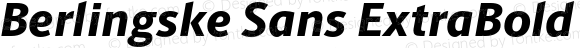 Berlingske Sans ExtraBold Italic