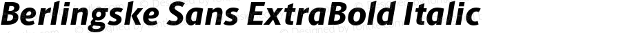 Berlingske Sans ExtraBold Italic