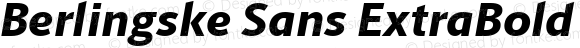 Berlingske Sans ExtraBold Italic
