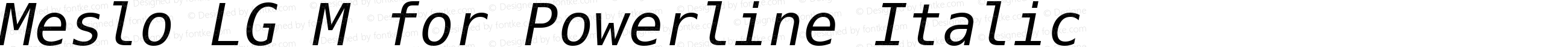 Meslo LG M Italic for Powerline