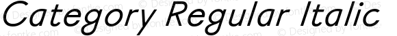 Category Regular Italic