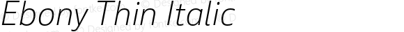 Ebony Thin Italic