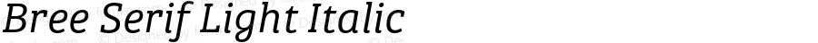 Bree Serif Light Italic