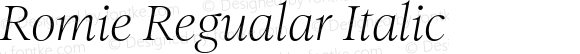 Romie Regualar Italic