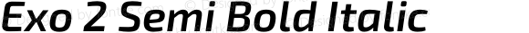 Exo 2 Semi Bold Italic