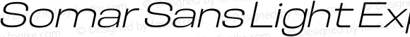 Somar Sans Light Expanded Italic
