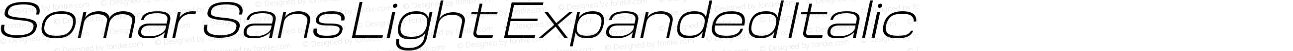 Somar Sans Light Expanded Italic