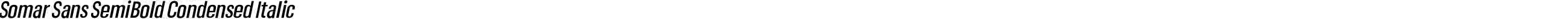 Somar Sans SemiBold Condensed Italic