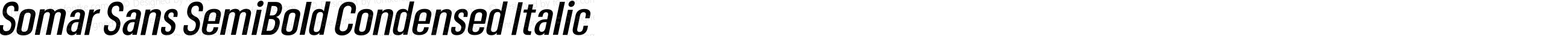 Somar Sans SemiBold Condensed Italic